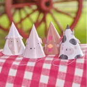 Farm Friends Party Hats 8pk