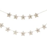 Felt White Star Merry Christmas Bunting