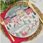Festive Scene Christmas Plates 8pk