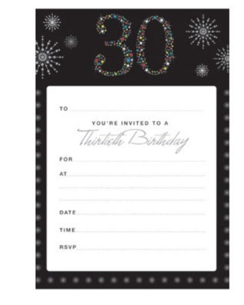 30th Birthday Invitations – Fiesta