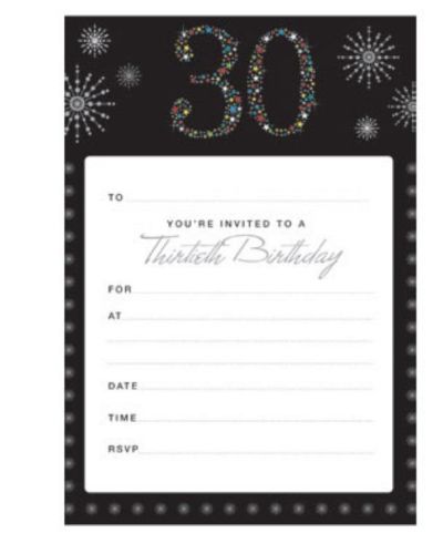 30th Birthday Invitations – Fiesta