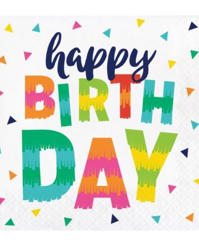 Fiesta Fun Happy Birthday Lunch Napkins 16pk