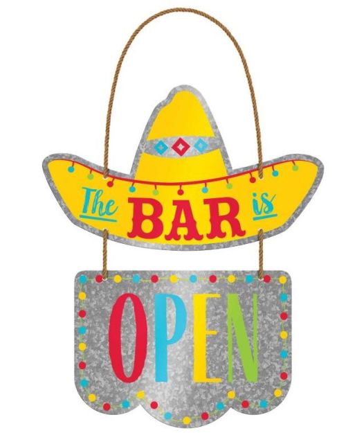 Fiesta Hanging Metal Sign