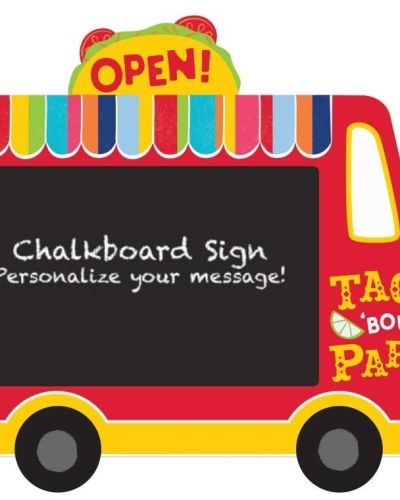 Fiesta Taco Truck Chalkboard Easel Sign