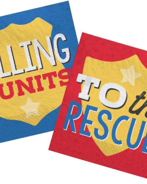 First Responders Beverage Napkins 16pk