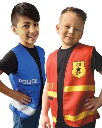 First Responders Police & Firefighter Vests 4pk