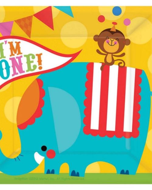 Fisher Price 1st Birthday Circus Dinner Plates 8pk