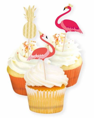 Fancy Flamingo Food Picks 12pk