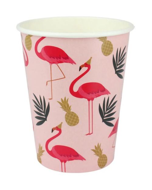 Fancy Flamingo Cups 8pk