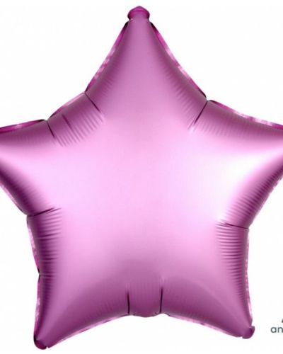 Star Shaped Foil Balloon – Satin Luxe Flamingo