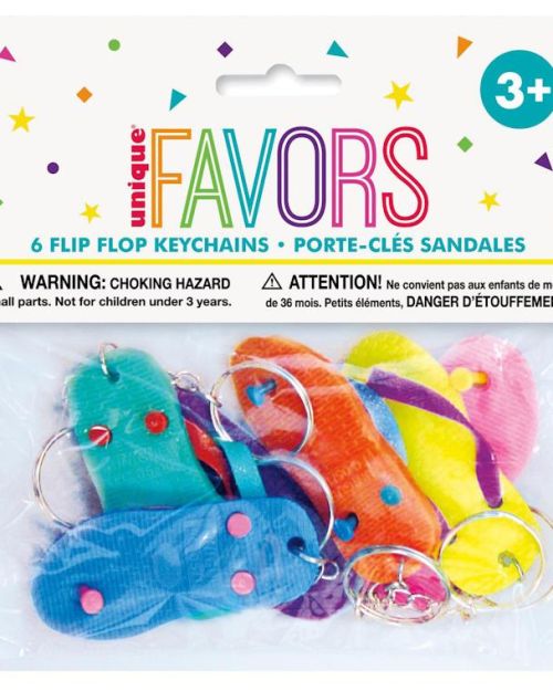 Flip Flop Key Chains 6pk