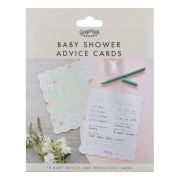 Floral Baby Shower Advice Cards