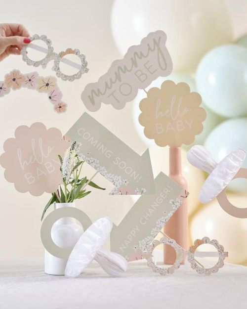 Floral Baby Shower Photo Props