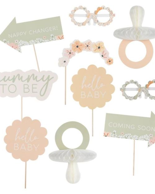 Floral Baby Shower Photo Props