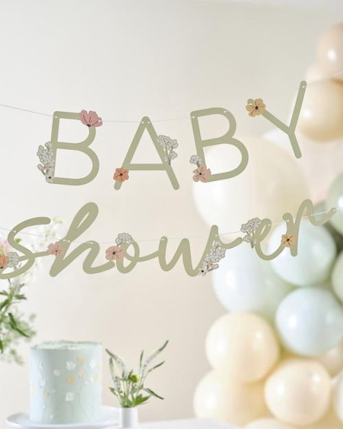Floral Baby Shower Bunting