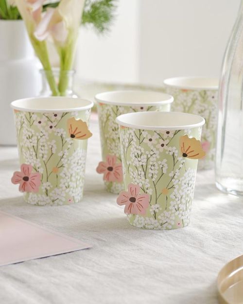 Floral Baby Shower Cups 8pk