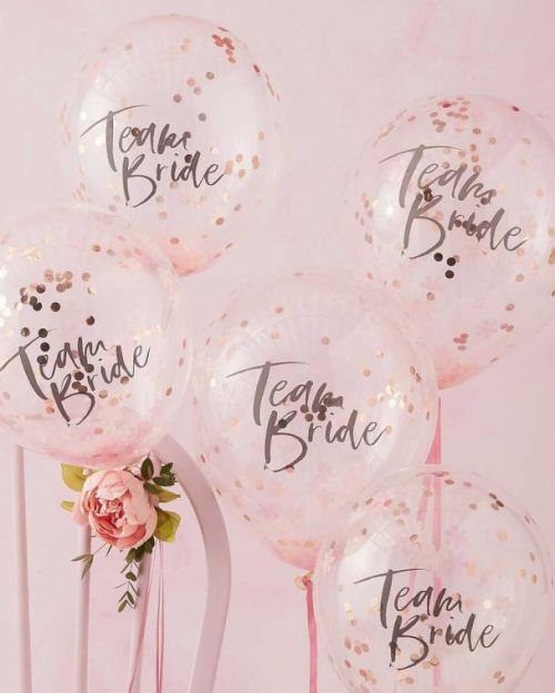 Floral Hen Party Team Bride Confetti Balloons 5pk