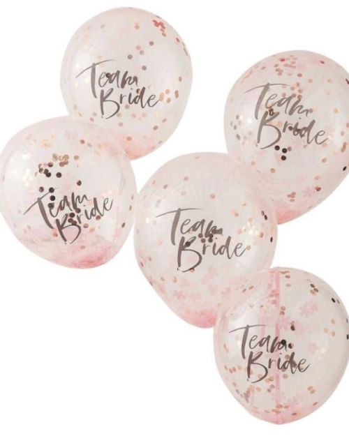 Floral Hen Party Team Bride Confetti Balloons 5pk