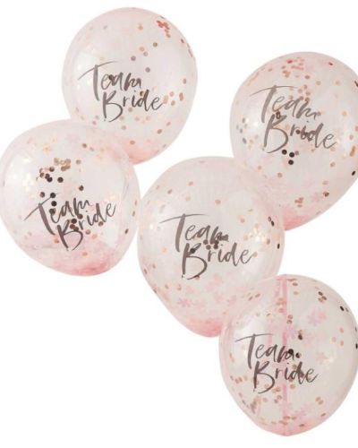 Floral Hen Party Team Bride Confetti Balloons 5pk