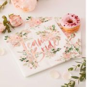 Floral Hen Party Team Bride Napkins 16pk
