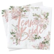 Floral Hen Party Team Bride Napkins 16pk