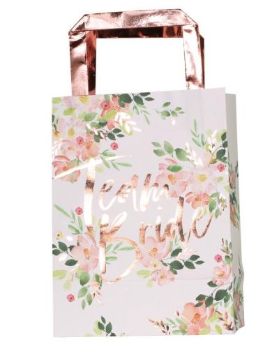 Floral Hen Party Team Bride Party Bags 5pk