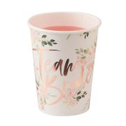 Floral Hen Party Team Bride Cups 8pk