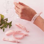 Floral Hen Party Team Bride Wrist Bands 5pk