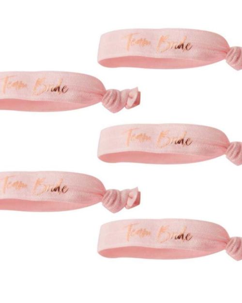 Floral Hen Party Team Bride Wrist Bands 5pk
