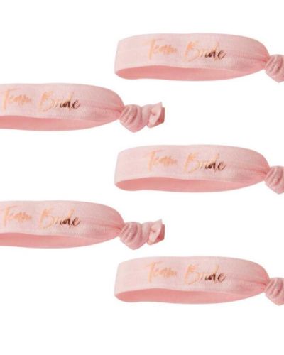 Floral Hen Party Team Bride Wrist Bands 5pk