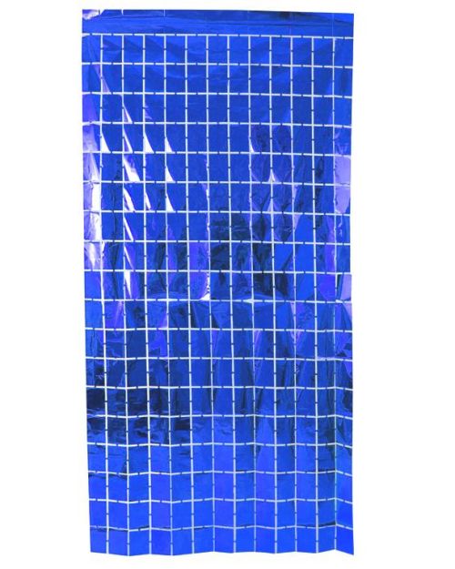 Foil Squares Party Backdrop – Blue