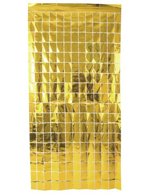 Foil Squares Party Backdrop – Gold