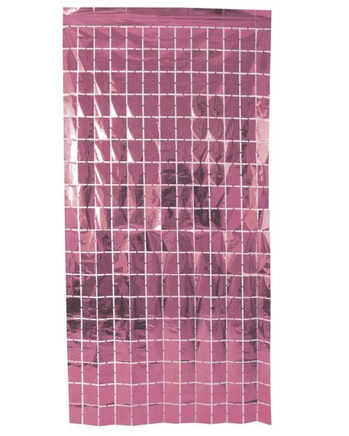 Foil Squares Party Backdrop – Pink