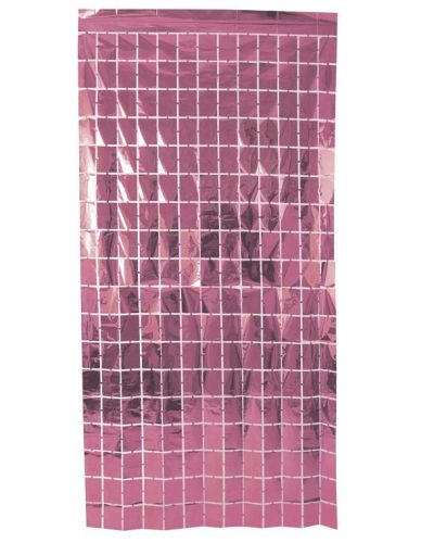 Foil Squares Party Backdrop – Pink