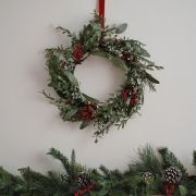 Foliage & Berries Christmas Door Wreath