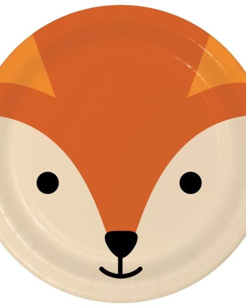 Animal Faces Fox Dinner Plates 8pk