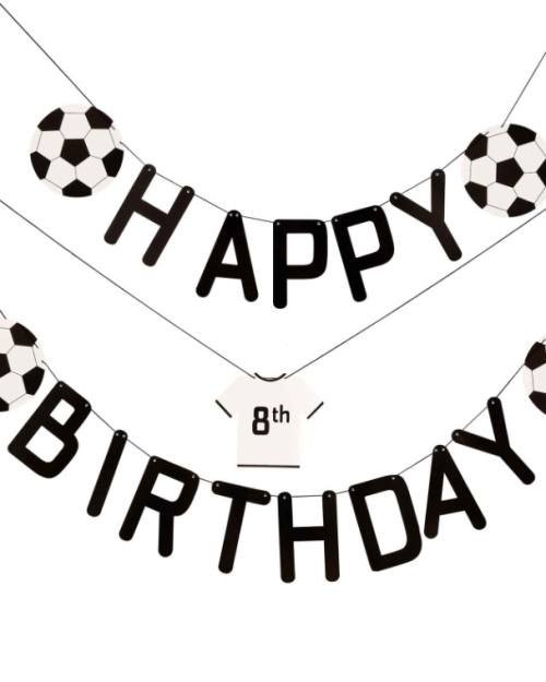 Kick Off Party Custom Happy Birthday Banner