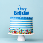 Fun Happy Birthday Topper – Blue