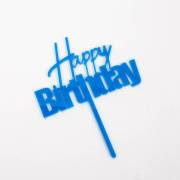 Fun Happy Birthday Topper – Blue