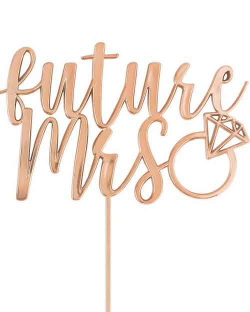 Blush Wedding Future Mrs Cake Topper