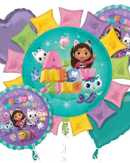 Gabby’s Dollhouse Foil Balloon Bouquet