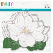 Garden Party Flower Shaped Placemats 8pk