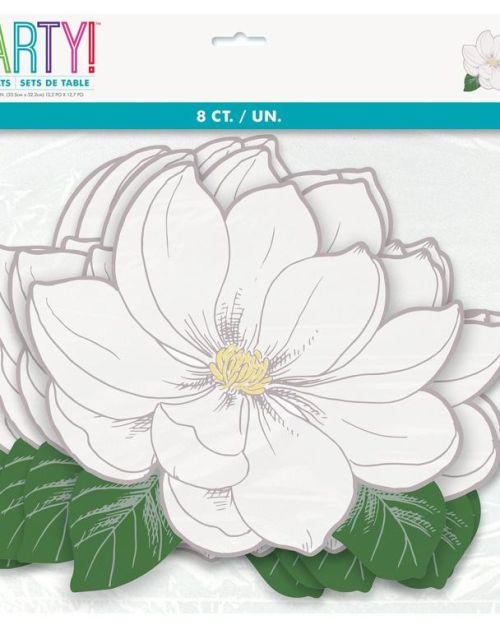 Garden Party Flower Shaped Placemats 8pk