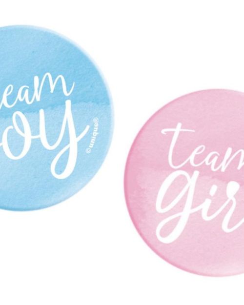 Gender Reveal Badges 10pk
