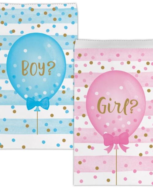 Gender Reveal Balloons Treat Bags 10pk