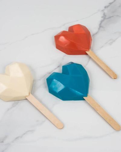 **Silicone Mould – Geo Heart Pop