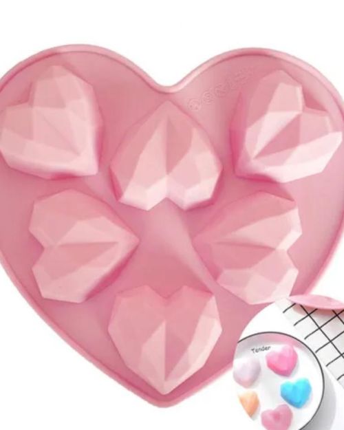 Geo Hearts – Silicone Mould