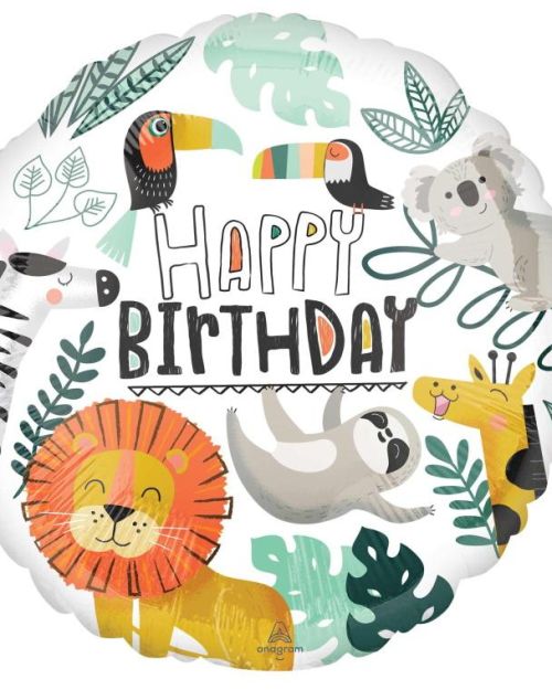 Get Wild Happy Birthday Foil Balloon