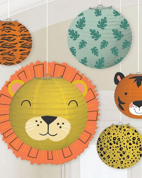 Get Wild Paper Lanterns 5pk