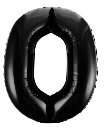 Giant Black Number Foil Balloon – 0